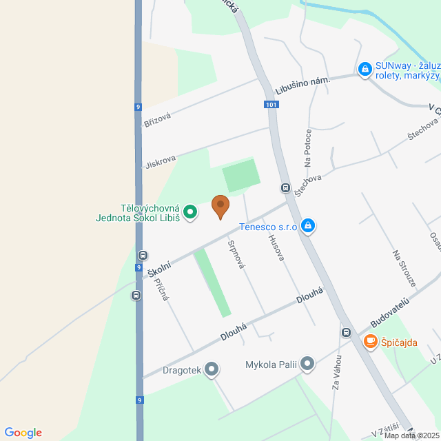 Obrázek mapy, kde se nachází škola